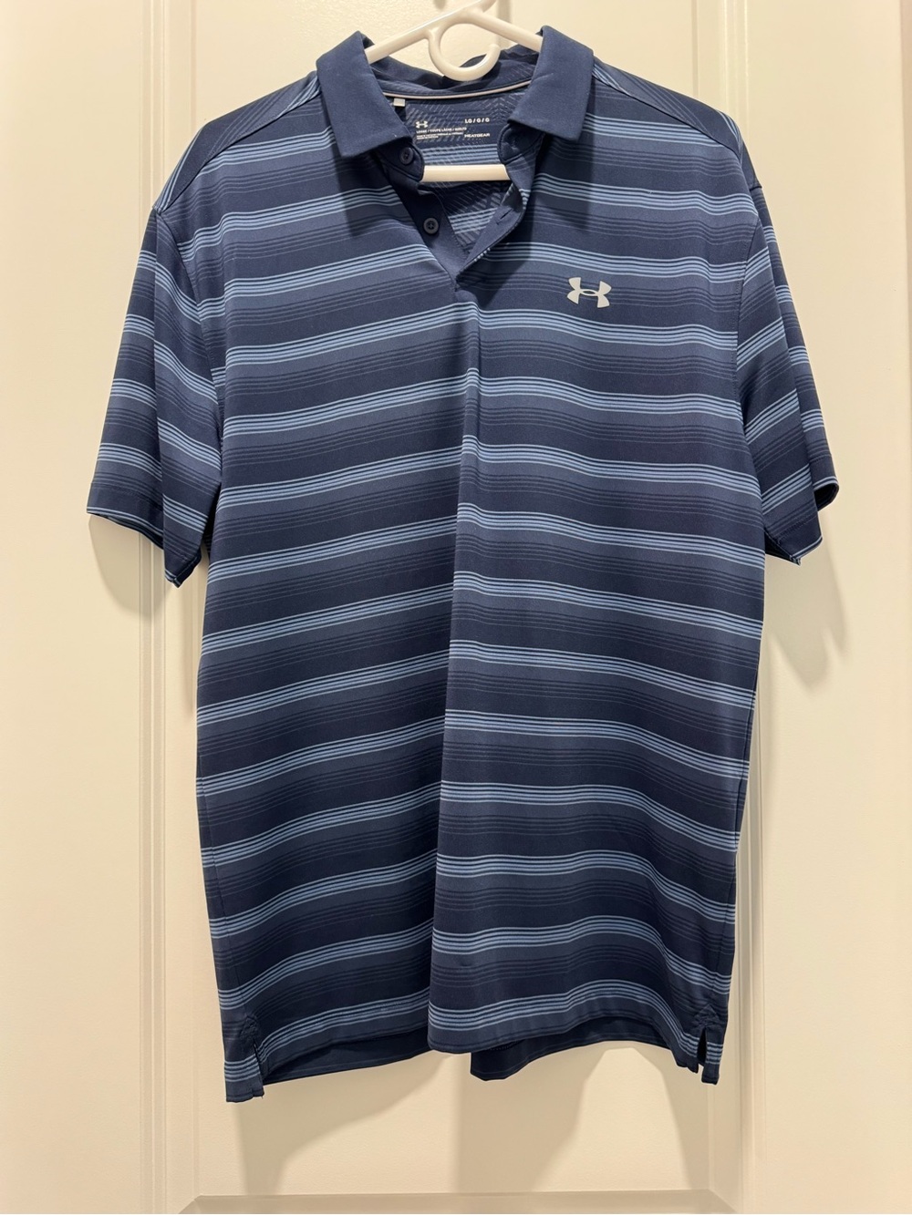 Under Armour Blue Striped Polo Shirt